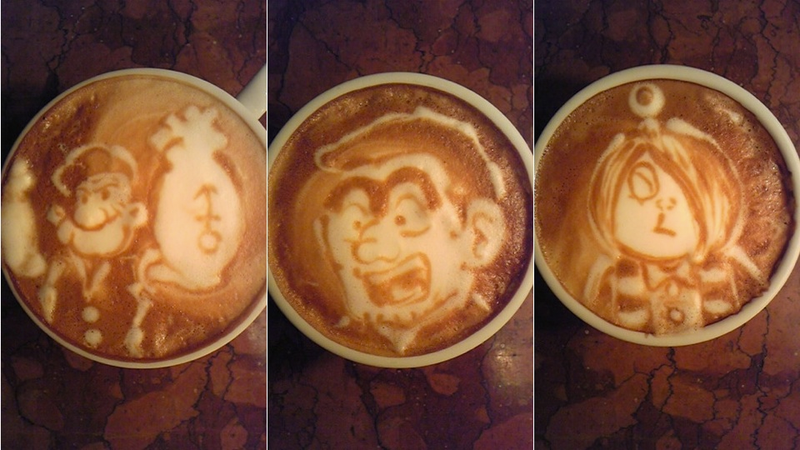 Illustration for article titled This Guy's Geeky Latte Art Will Blow Your Mind